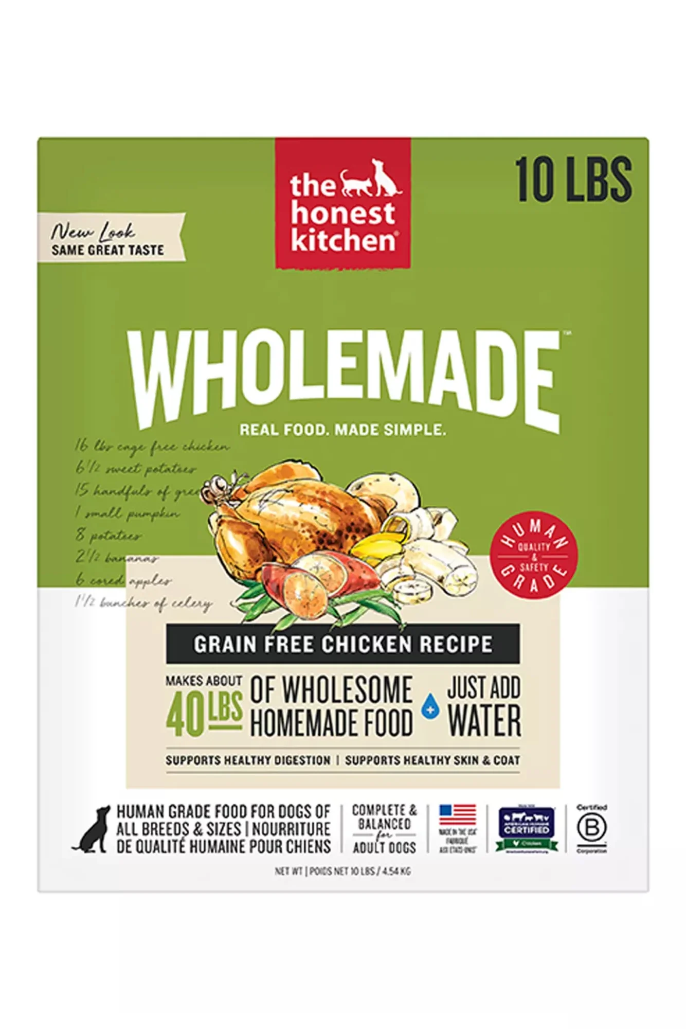 The Honest Kitchen Wholemade Grain-Free Chicken Dehydrated Dog Food