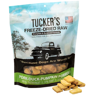 Tuckers Pork, Duck, and Pumpkin Freeze-Dried Dog Food