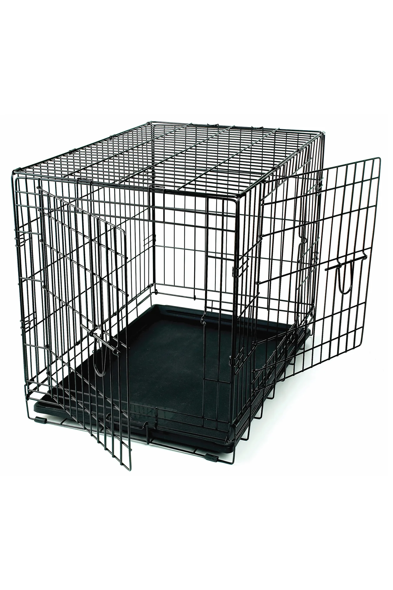 Double Tuf Wire Double Door Black Dog Crate