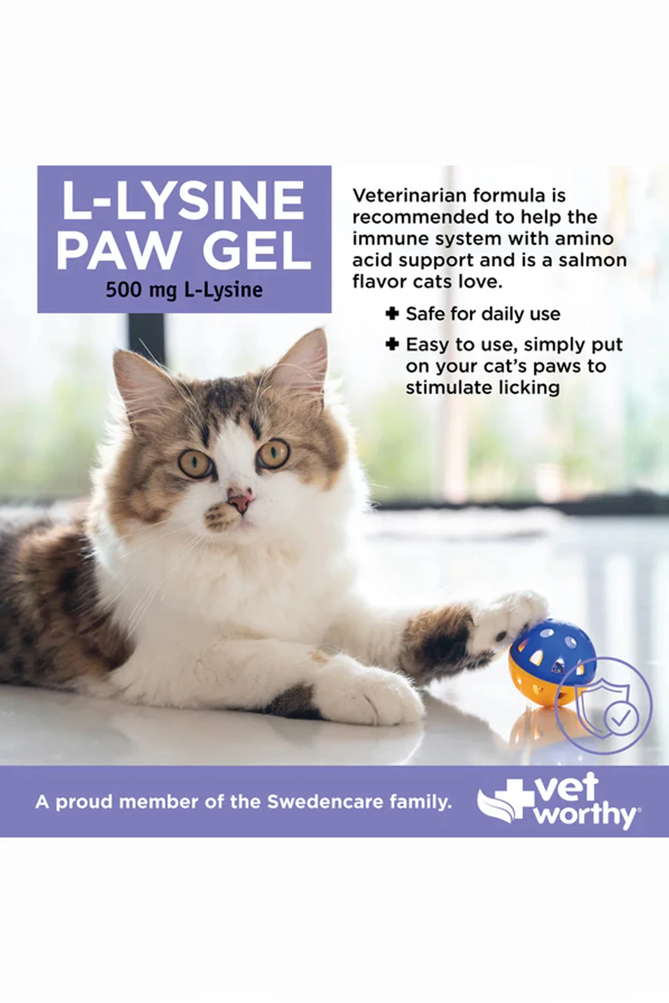 Vet Worthy L-Lysine Paw Gel Cat Supplement - Image 2