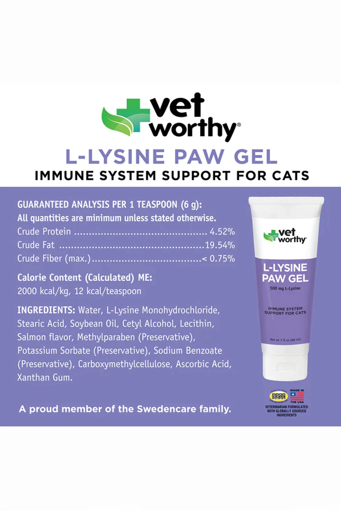 Vet Worthy L-Lysine Paw Gel Cat Supplement - Image 3