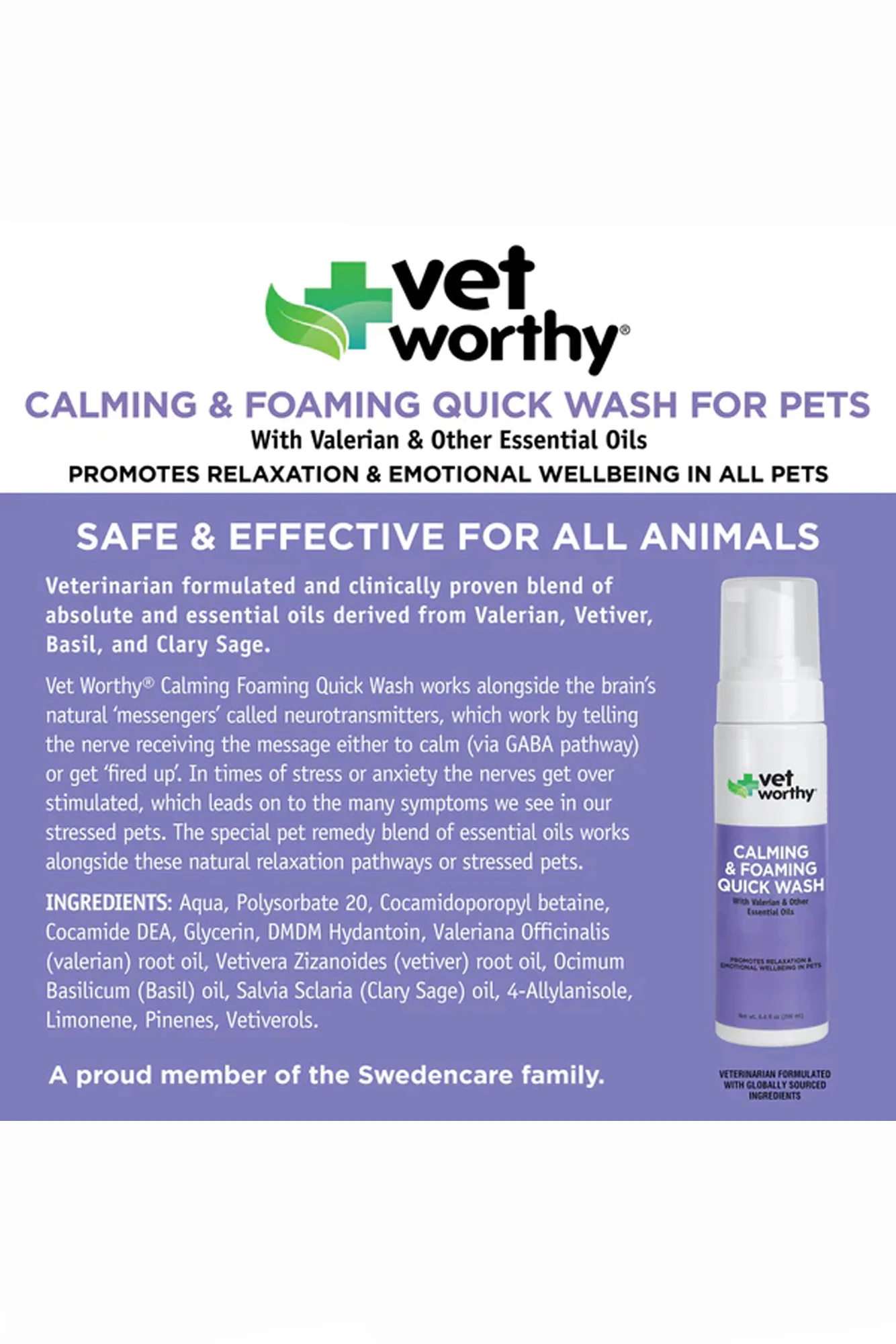 Vet Worthy Pet Remedy Calming Quick Wash - Image 2