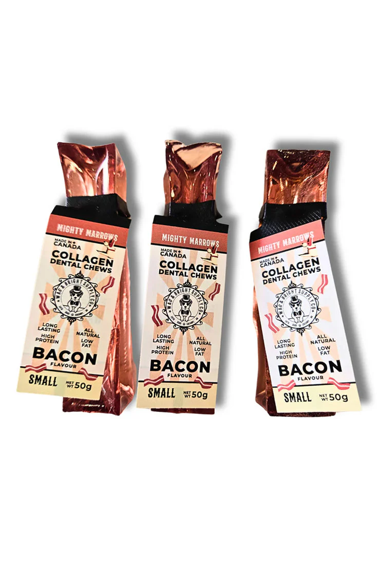 Wag and Bright Mighty Marrows Bacon Collagen Dental Dog Chew - Image 7