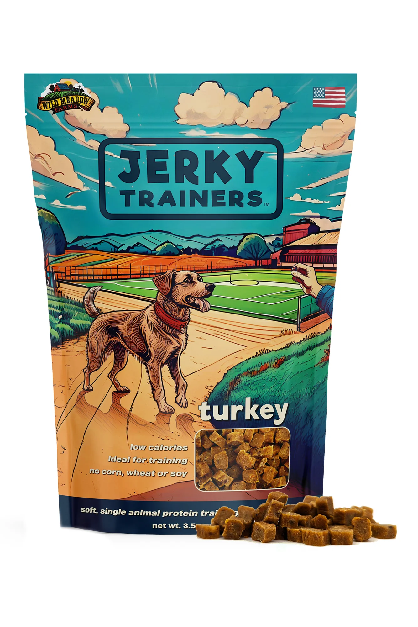 Wild Meadow Farms Jerky Trainers Turkey Dog Treats