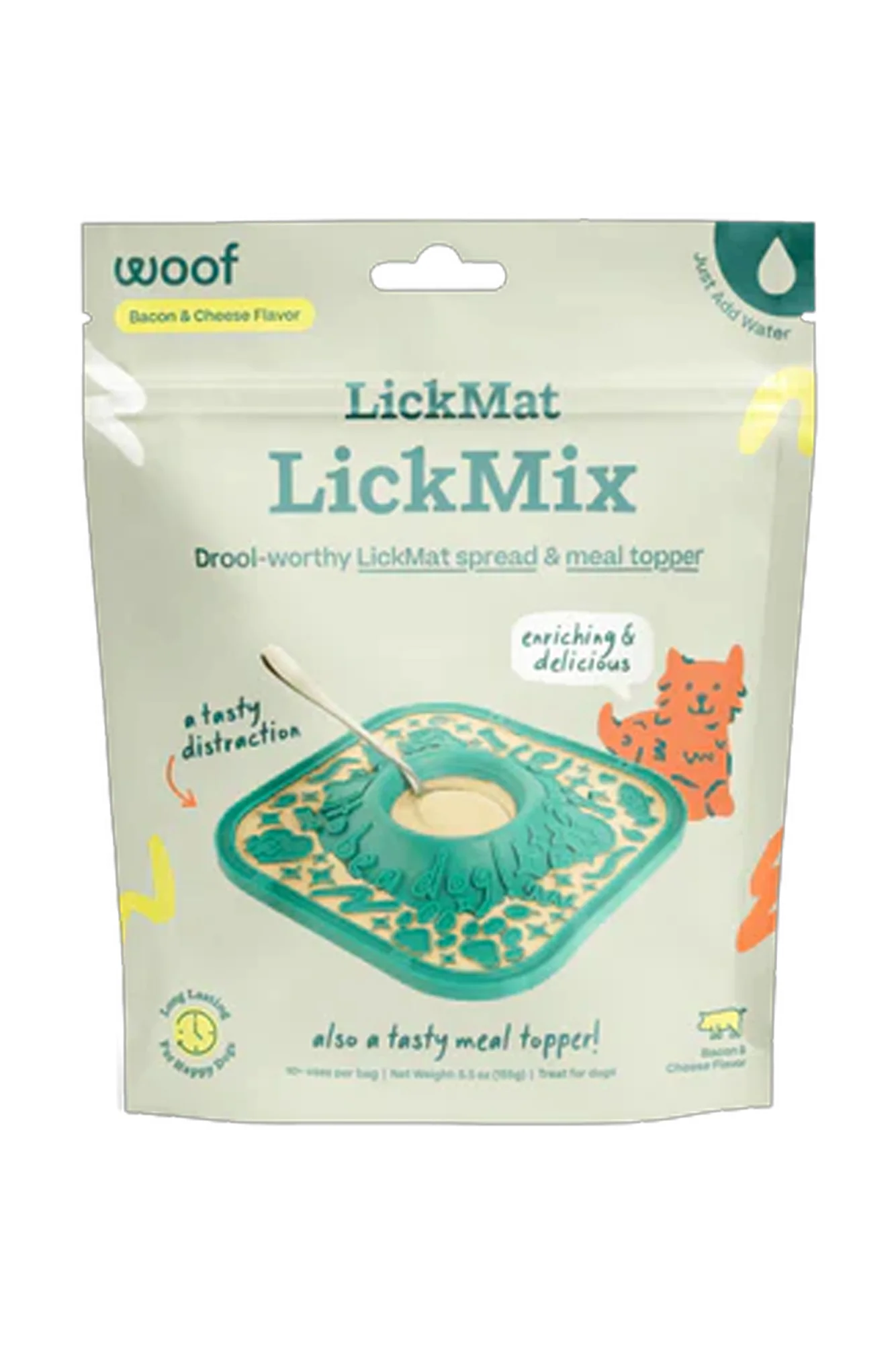 Woof Bacon and Cheese LickMat LickMix