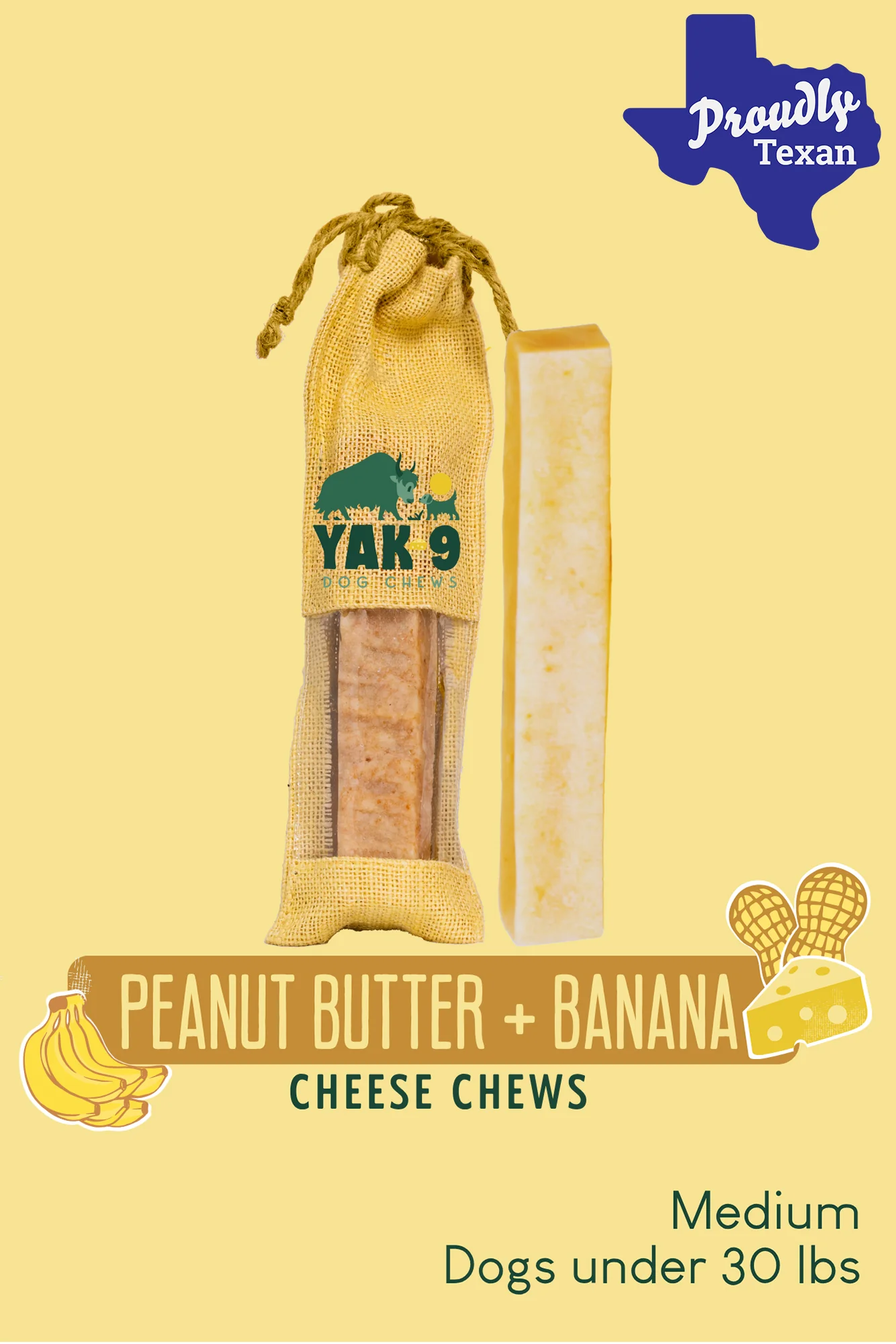 Yak9 Peanut Butter and Banana Yak Chew